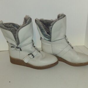 Rebecca Minkoff Women’s Perry faux Rabbit Fur And Leather Boots Size 8.5